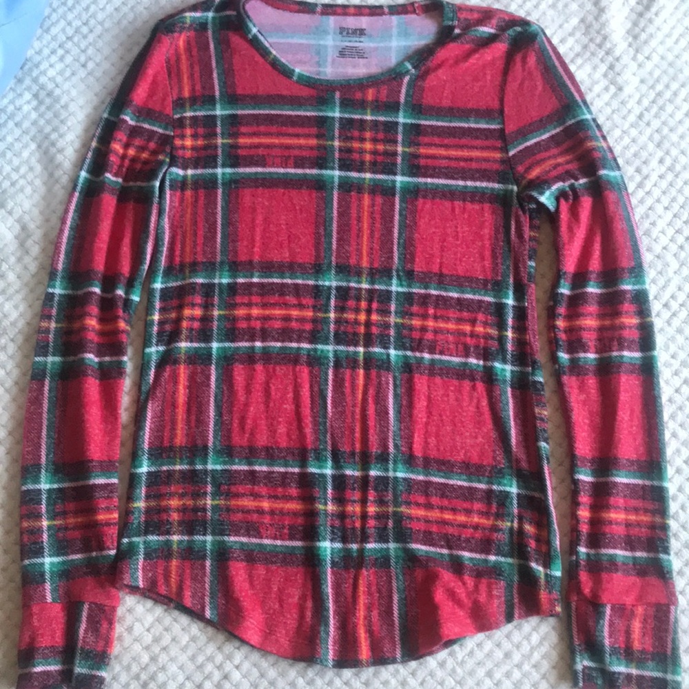 Victoria secret PINK log sleeve pajama shirt